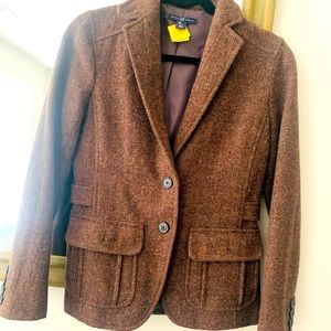 The Gap size 4 brown 100% wool blazer